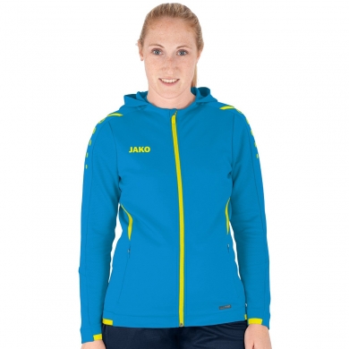 JAKO Trainingsjacke Challenge mit Kapuze hellblau Damen