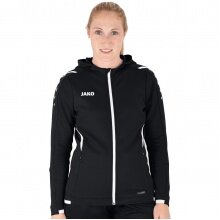 JAKO Trainingsjacke Challenge mit Kapuze schwarz/weiss Damen