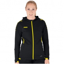 JAKO Trainingsjacke Challenge mit Kapuze schwarz/gelb Damen