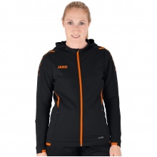 JAKO Trainingsjacke Challenge mit Kapuze schwarz/orange Damen