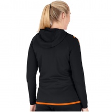 JAKO Trainingsjacke Challenge mit Kapuze schwarz/orange Damen