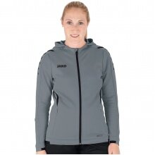 JAKO Trainingsjacke Challenge mit Kapuze steingrau/schwarz Damen