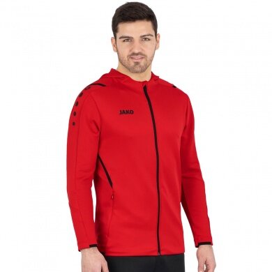 JAKO Trainingsjacke Challenge mit Kapuze rot/schwarz