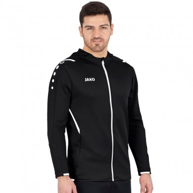 JAKO Trainingsjacke Challenge mit Kapuze schwarz/weiss Herren