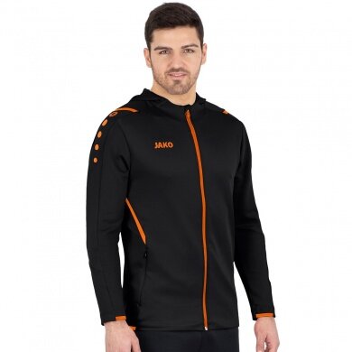 JAKO Trainingsjacke Challenge mit Kapuze schwarz/orange Herren