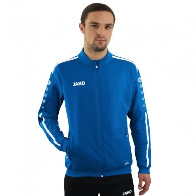 JAKO Trainingsjacke Striker 2.0 (100% Shiny-Polyester-Tricot) blau/weiss Herren