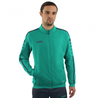 JAKO Trainingsjacke Striker 2.0 (100% Shiny-Polyester-Tricot) türkis/anthrazit Herren