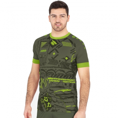 JAKO Sport-Tshirt (Trikot) Tropicana khaki/neongrün Herren