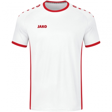 JAKO Sport-Tshirt Trikot Primera Kurzarm (schlichtes Design, Polyester-Interlock) weiss/rot Kinder