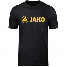 JAKO Freizeit-Tshirt Promo (Bio-Baumwolle) schwarzmeliert/gelb Herren