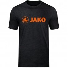 JAKO Freizeit-Tshirt Promo (Bio-Baumwolle) schwarzmeliert/orange Herren