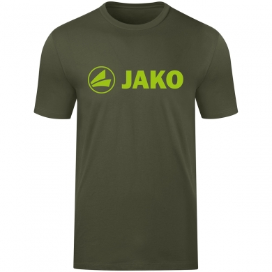 JAKO Freizeit-Tshirt Promo (Bio-Baumwolle) khaki/neongrün Jungen