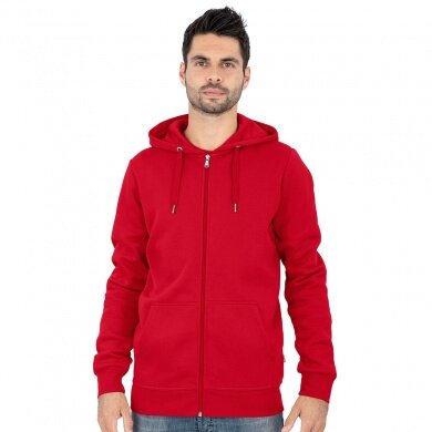 JAKO Kapuzenjacke Organic (Bio-Baumwolle) rot Herren