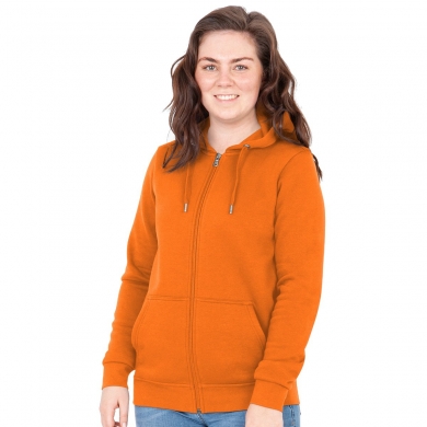 JAKO Kapuzenjacke Organic (Bio-Baumwolle) orange Damen