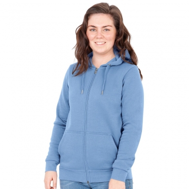 JAKO Kapuzenjacke Organic (Bio-Baumwolle) hellblau Damen