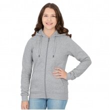 JAKO Kapuzenjacke Organic (Bio-Baumwolle) hellgrau Damen