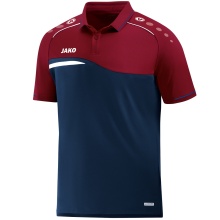 JAKO Sport-Polo Competition 2.0 (100% Polyester) marine/dunkelrot Kinder