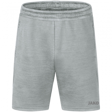 JAKO Trainingshose Short Challenge - sportiver Schnitt, melange Optik - grau meliert Jungen