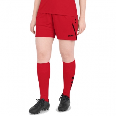 JAKO Sporthose Short Challenge (Polyester-Interlock, ohne Innenslip) kurz rot Damen