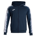 Joma Kapuzenjacke Elite XI Full-Zip (Fleece-Futter) marineblau/weiss Herren