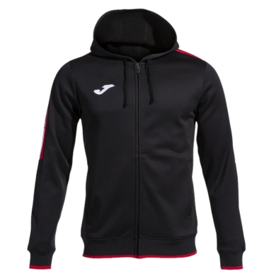 Joma Kapuzenjacke Olimpiada Full-Zip (Fleece-Futter) schwarz/rot Herren