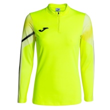 Joma Lauf-Langarmshirt Elite XI (Sweatshirt, Half-Zip) fluogelb/schwarz Damen