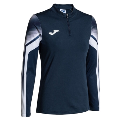 Joma Lauf-Langarmshirt Elite XI (Sweatshirt, Half-Zip) marineblau/weiss Damen