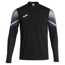 Joma Lauf-Langarmshirt Elite XI (Sweatshirt, Half-Zip) schwarz/anthrazitgrau Herren