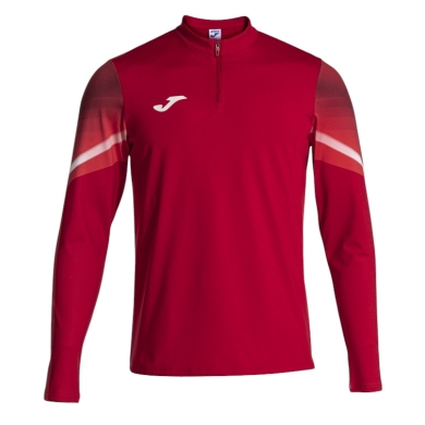 Joma Lauf-Langarmshirt Elite XI (Sweatshirt, Half-Zip) rot/weiss Herren