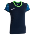 Joma Lauf-Shirt Elite XI (schnelltrocknend, atmungsaktiv) marineblau/fluogrün Damen