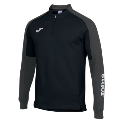 Joma Pullover Eco Championship Sweatshirt (Half-Zip, hoher Tragekomfort) schwarz/anthrazitgrau Herren