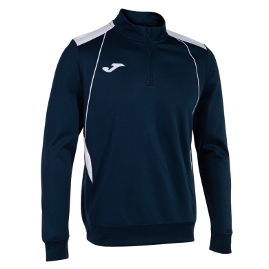 Joma Pullover Championship VII Sweatshirt (Half-Zip, Fleece-Futter) marineblau/weiss Herren