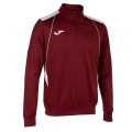 Joma Pullover Championship VII Sweatshirt (Half-Zip, Fleece-Futter) weinrot/weiss Herren