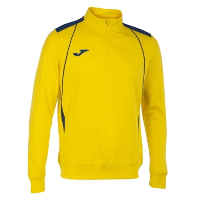 Joma Pullover Championship VII Sweatshirt (Half-Zip, Fleece-Futter) gelb/marineblau Herren