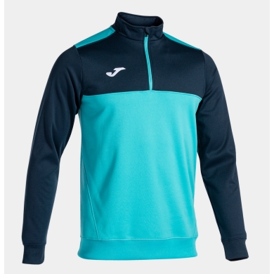 Joma Pullover Winner Sweatshirt (1/2 Zip, 100% Polyester) türkis/marineblau Herren