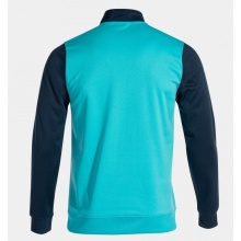 Joma Pullover Winner Sweatshirt (1/2 Zip, 100% Polyester) türkis/marineblau Herren