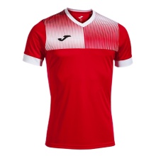 Joma Trainings-Tshirt Eco Supernova (V-Ausschnitt, leicht, bequem) rot/weiss Herren