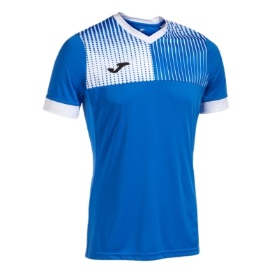 Joma Trainings-Tshirt Eco Supernova (V-Ausschnitt, leicht, bequem) royalblau/weiss Herren