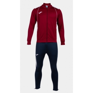 Joma Trainingsanzug Championship VII (Jacke und Hose) weinrot/weiss/marineblau Herren