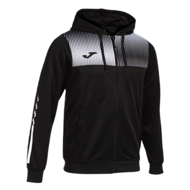 Joma Trainingsjacke Eco Supernova Full Zip mit Kapuze (rec. Polyester, weiches Material) schwarz Herren