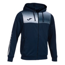 Joma Trainingsjacke Eco Supernova Full Zip mit Kapuze (rec. Polyester, weiches Material) marineblau/weiss Herren