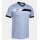 Joma Tennis-Tshirt Court (V-Ausschnitt) hellgrau/marineblau Herren