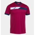 Joma Tennis-Tshirt Court (V-Ausschnitt) weinrot Herren