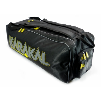 Karakal Racketbag Pro Tour 2.0 Elite (Schlägertasche, 3 Hauptfächer) schwarz 12er