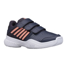 KSwiss Tennisschuhe Court Express Klett Allcourt blaugrau/pfirsisch Kleinkinder