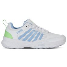 KSwiss Tennisschuhe Court Express 2 Clay/Sandplatz 2025 weiss/blau/grün Damen