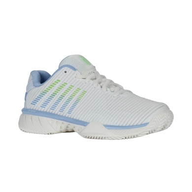 KSwiss Tennisschuhe Hypercourt Express 2 HB Clay/Sandplatz 2025 weiss/blau/grün Damen