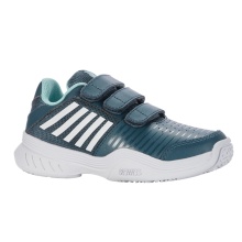 KSwiss Tennisschuhe Court Express Omni KLETT Allcourt tealblau/weiss Kleinkinder