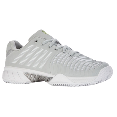 KSwiss Tennisschuhe Express Light 3 Clay/Sandplatz 2024 grau/weiss/limegrün Damen