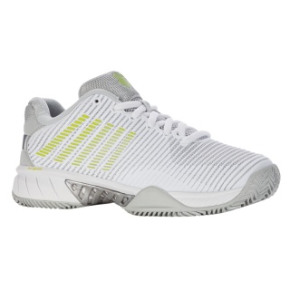 KSwiss Tennisschuhe Hypercourt Express 2 HB Clay/Sandplatz 2024 weiss/grau/limegrün Damen